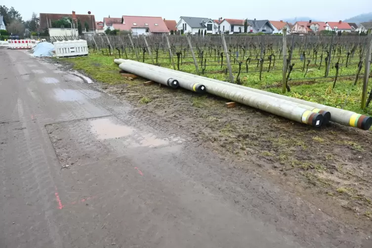 Eine wichtige Gasleitung wird erneuert. 