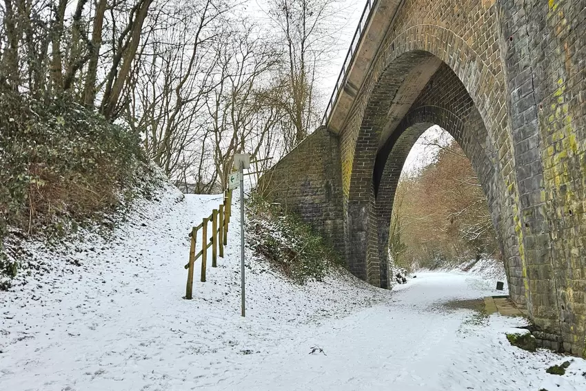 Dieses Foto vom Eisenbahnviadukt am Fritz-Wunderlich-Radweg bei Ruthweiler stammt von Janine Bondorf.