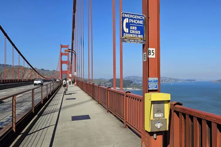 Mythos Golden Gate Bridge: Auf der ber&uuml;hmten Br&uuml;cke hat man nachger&uuml;stet, um Selbstmorde zu verhindern. 