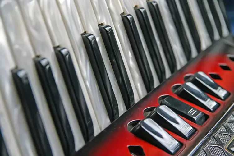 Das Akkordeon &ndash; auch Schifferklavier, Zieharmonika oder Quetschkommode genannt. &Uuml;blicherweise gibt es auf der einen Seite eine K