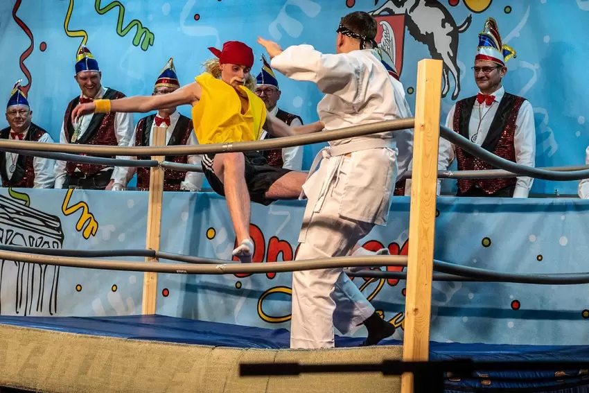 Die Wrestling -Show der »Gasbock Boys« krönte den unterhaltsamen Abend.