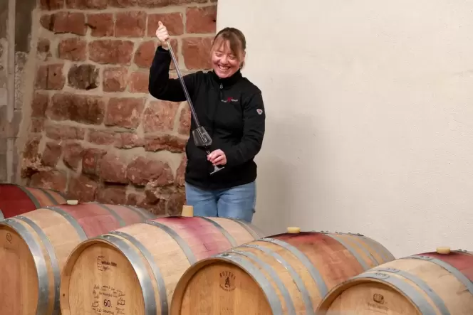 Daniela Töpfer-Scheib hat ihr Handwerk bei den Weingütern Münzberg in Godramstein und Kranz in Ilbesheim gelernt.