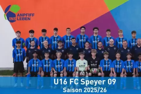 Tabellenführer der Landesliga: die Unter-16-Jährigen des FC Speyer 09.
