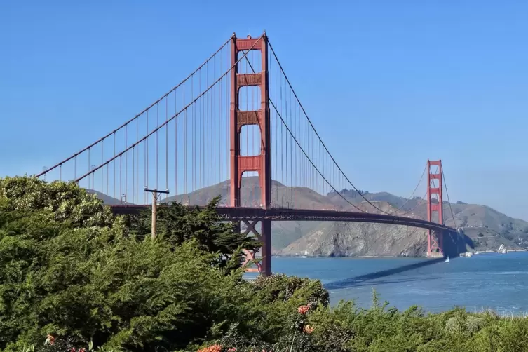 Steht f&uuml;r San Francisco und ist ein nationales Symbol in den USA: Die Golden Gate Bridge. Grenzenlose Freiheit und der Abgrund l