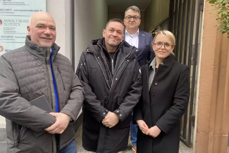 W&uuml;nschen sich mehr Unterst&uuml;tzung von der Stadtverwaltung: von links Andreas Streb, Kalli Marx, Thomas Scherer und Nadja M&uuml;ller. 