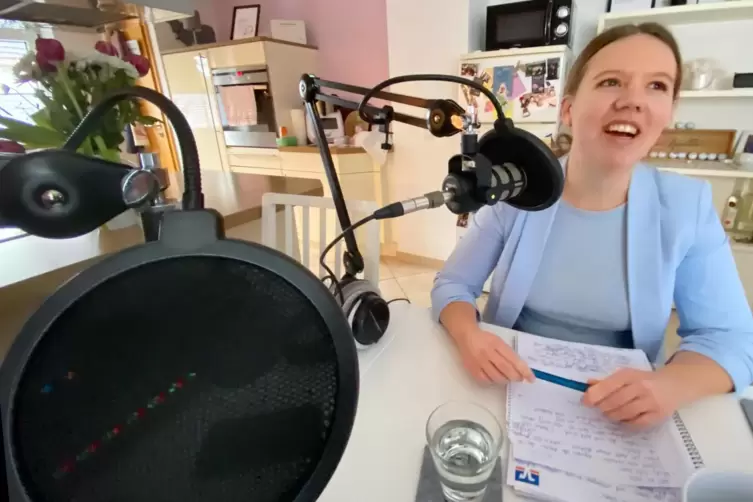 Schon erfahren in der Podcast-Produktion: RHEINPFALZ-Redakteurin Michelle Pfeifer. 