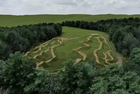 Zweibrücken bekommt einen Bikepark oberhalb der Fasanerie. Er grenzt rechts an den Wildrosengarten. Auf der Seite liegen die ein