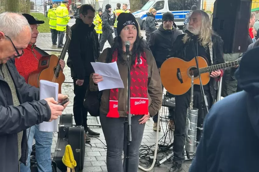 ...und die Direktkandidatin der Linken, Jessica Albert.
