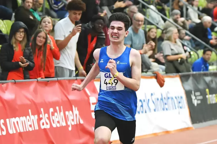 Constantin Rei&szlig; im Halbfinale &uuml;ber 200 Meter. 