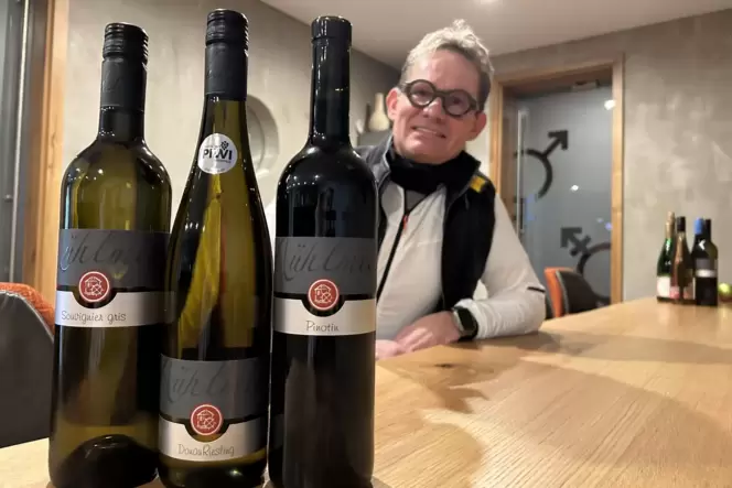 Er setzt auf Piwi-Weine: Markus Mühlmichel und seine Familie.