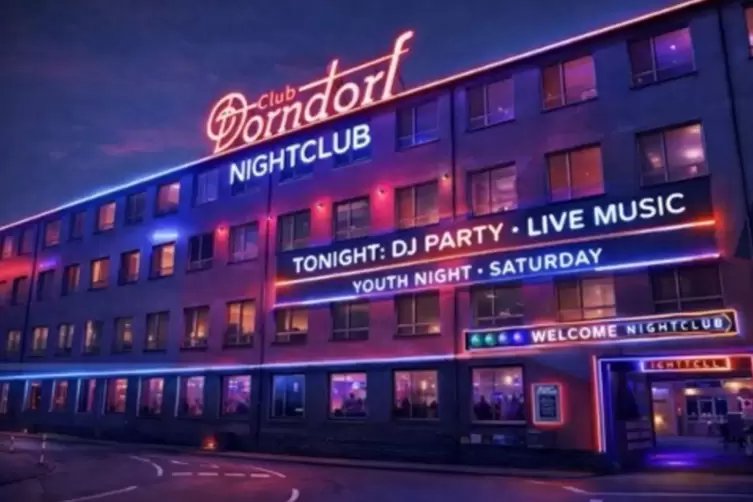 Nachtleben f&uuml;r Zweibr&uuml;cken: Das Dorndorf-Geb&auml;ude als Nightclub mit Gastronomie. 