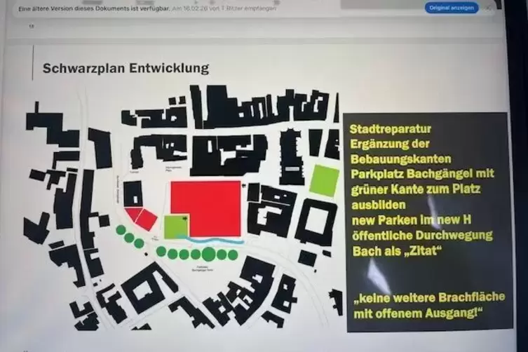 Bisher ohne Resonanz: Der Plan von Joachim Becker, Thomas Ritzer und J&uuml;rgen Schmitz.. 