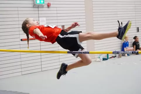 Isabel Engel vom SV Börrstadt wurde Zweite im Hochsprung der W11 mit übersprungenen 1,20 Metern. 