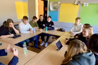 Beim Speeddating stellten Schüler den Bürgermeister-Kandidaten Fragen. Zu Beginn der Veranstaltung kam es zu Unstmmigkeiten. 