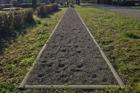 Die Urnenfelder auf dem Haßlocher Parkfriedhof.