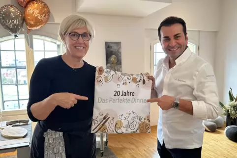 Katrin Bunner und Ali Güngörmüs am Rande der Aufzeichnung für das „Perfekte Dinner“ in Speyer. Katrin Bunner und Ali Güngörmüs am Rande der Aufzeichnung für das „Perfekte Dinner“ in Speyer.
