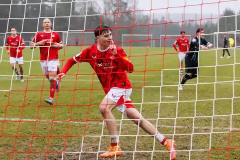 Kian Scheer (hier beim Heimspiel gegen Hannover) traf in Berlin dreifach für die FCK U19. 