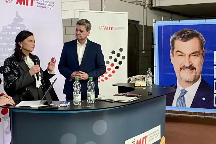 Prominente Unterst&uuml;tzer von Christian Baldauf im Wahlkampf: der bayerische Ministerpr&auml;sident Markus S&ouml;der und Wirtschaftsstaatss