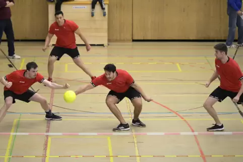 Wollen beim „Heimspiel“ in Contwig wieder gut abschneiden: die Herren des TV Rieschweiler mit (von links) Niklas Resch, Maic Vol