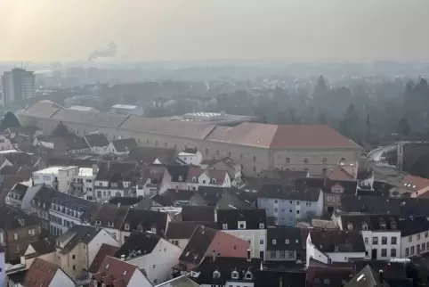 Germersheim von oben betrachtet. 