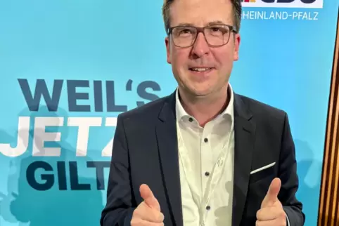 Große Freude in Mainz: Marcus Klein (CDU) konnte sein Direktmandat verteidigen.