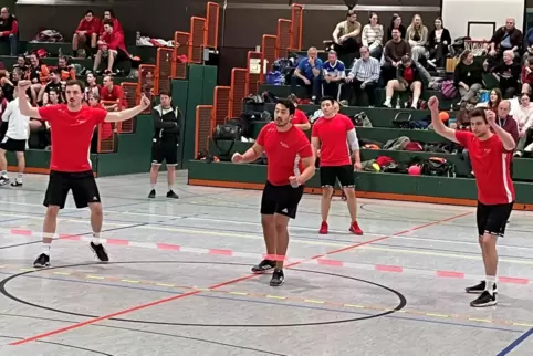 Im Vorjahr in Berlin waren sie noch Vizemeister geworden. Diesmal landeten die Prellball-Herren des TV Rieschweiler – hier von l