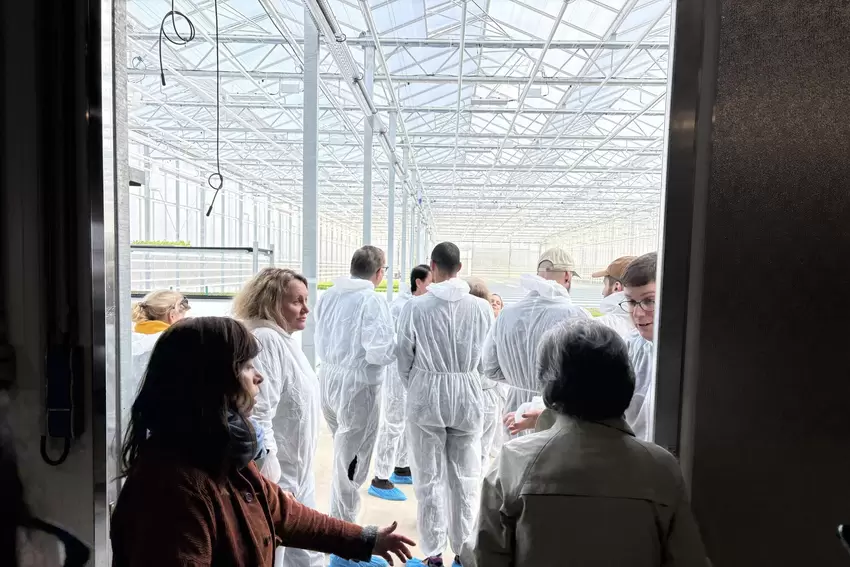 Fast wie ein Labor: Besucher dürfen an einer Führung durchs Gewächshaus teilnehmen.