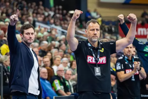 Hier einig: Uwe Gensheimer (li.) und Maik Machulla.