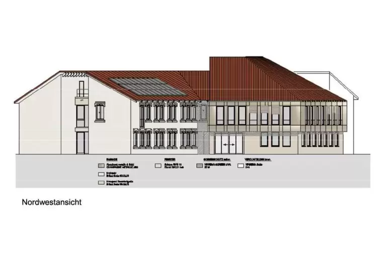 So soll die Westfassade nach der Sanierung aussehen. 