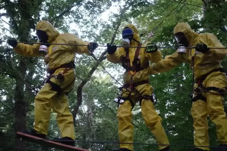 Kletterwald: auch schon als Teststrecke f&uuml;r den Gefahrstoffzug der Feuerwehr genutzt worden. 
