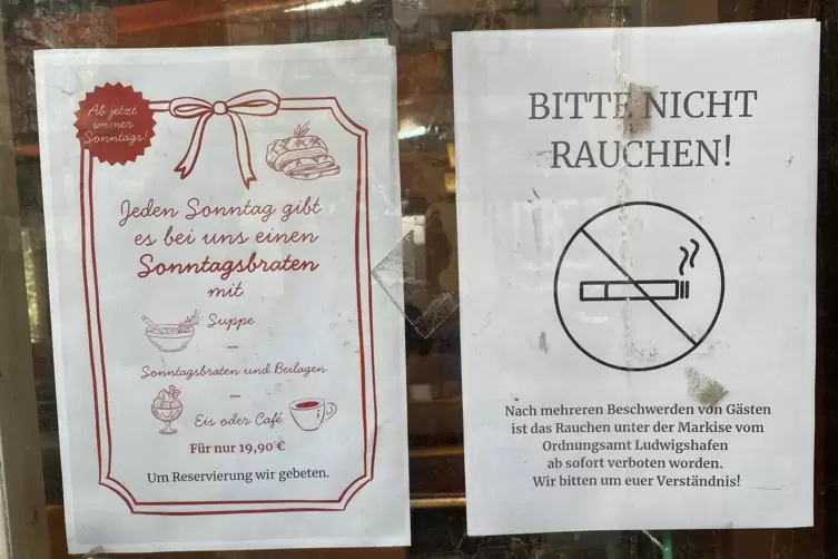 Seit Kurzem gibt es im &bdquo;Maffe&ldquo; den Sonntagsbraten. Auch das Rauchverbot ist noch ganz neu. 