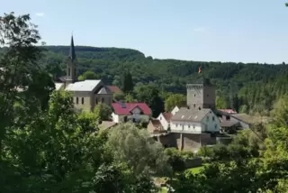 Touristische Anlaufstelle in der Verbandsgemeinde Lauterecken-Wolfstein: die Wasserburg in Reipoltskirchen. 