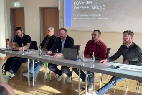 Stellten die Kommunale Wärmeplanung vor (von links): Roel Monti, Nicole Siepe, Mike Schönlaub , Jérémie Cypria, und Martin Oswal