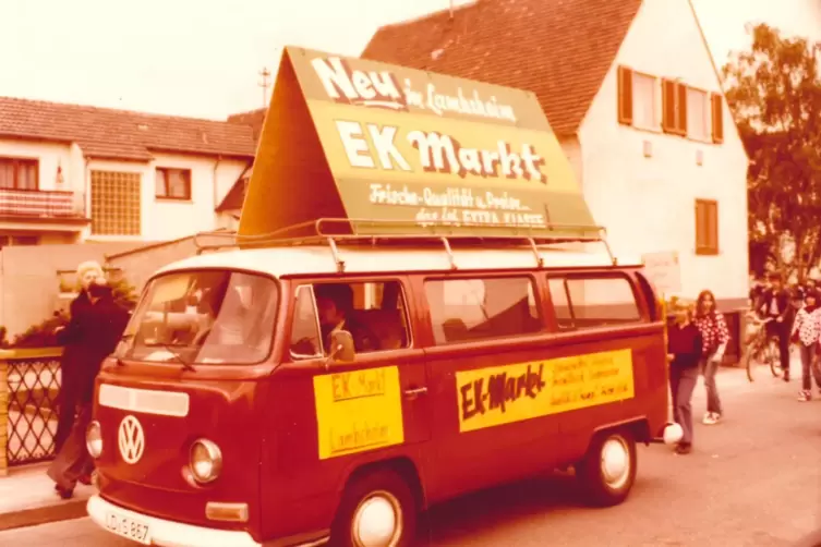 Werbung 1983 f&uuml;r den EK-Markt in Lambsheim. 