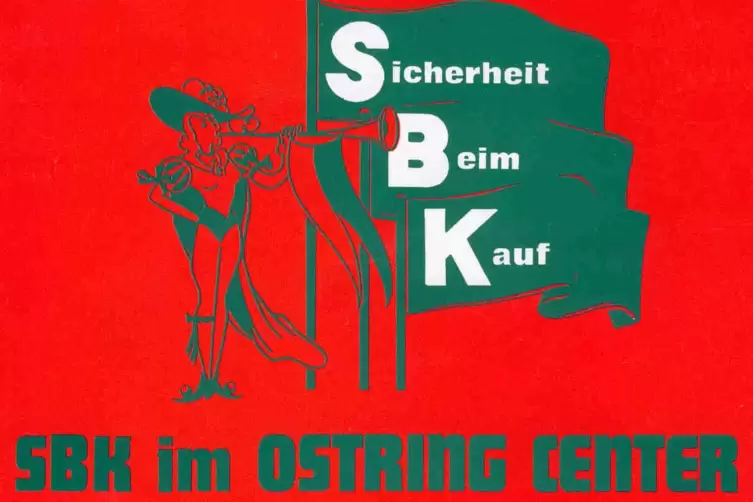 Mit diesem Logo hat das Unternehmen f&uuml;r den Markt im Landauer Ostring geworben. 