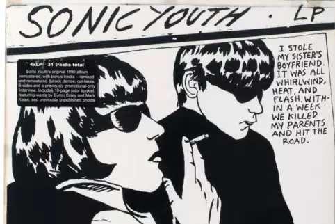Sein berühmtestes Cover (hier ein Ausschnitt) entstand 1990 für die Sonic-Youth-LP „Goo“. Sein berühmtestes Cover (hier ein Ausschnitt) entstand 1990 für die Sonic-Youth-LP „Goo“.