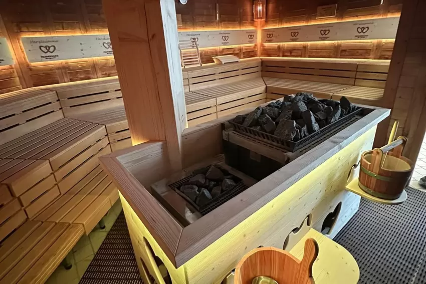 Die Renovierung der Sauna hat sich gelohnt.