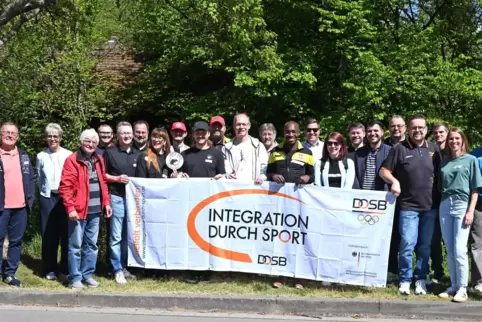 Die Teilnehmer am Workshop „Integration durch Sport". 