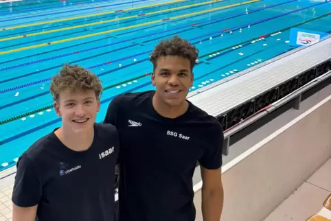 Lukas Fritzke (links) schaffte es – nach längerer Verletzung – in zwei B-Finals, Teamkollege Michael Raje schlug bei zwei A-Fina