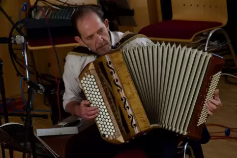 Laurent Leroi, der Stargast des Akkordeon-Tags. 