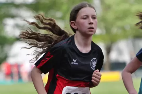 Hannah Carbon von der VT Zweibrücken (hier über 800 Meter) bestritt in Kaiserslautern erst den zweiten Wettkampf überhaupt.