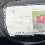 11251349_10_1 Fast neuwertiges schwarz rotes Doppeldachzelt , nur einmal aufgebaut zu verkaufen. 35,-€ . Nur Abholung