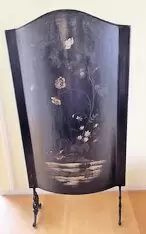 11251384_10_1 aus Metall mit Gußeisenfüßen. in schwarz und Malerei Art Deco kleine Gebrauchsspuren. Maße: Breite 63cm Höhe 117cm nur für Selbs