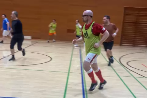 Florian Bilic beim Training des FC Bundestag.