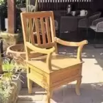 Toiletten Stuhl Antik restauriert Holz 150€