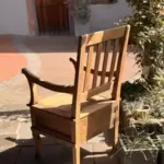 Toiletten Stuhl Antik restauriert Holz 150€