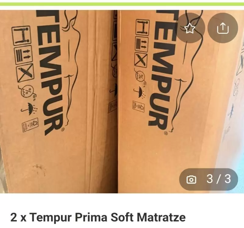 Verkaufe zwei komplett neue TEMPUR PRIMA  Matratzen in der Größe 100 x 200 cm. Härtegrad: Soft Die Matratzen bieten hohen Schlaf