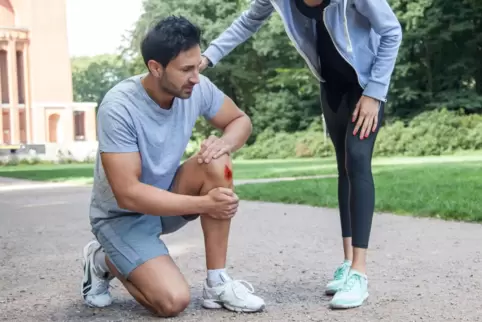 Auch auf dem Kleinen Exe kann es beim Sport schnell mal zu einer kleineren Blessur kommen. 