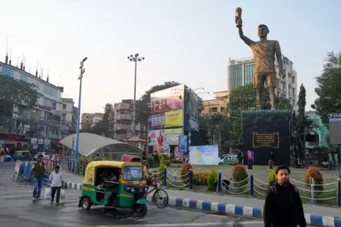 Messi-Statue in Indien