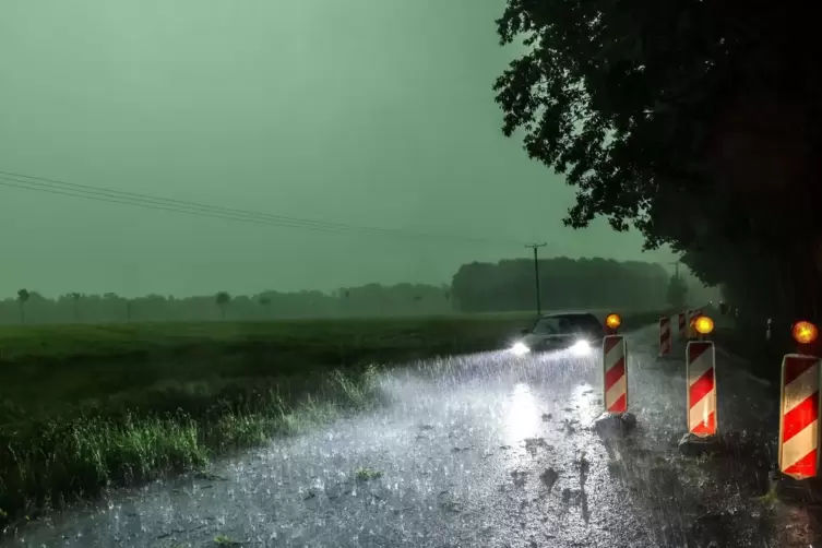 Gewitter mit Starkregen